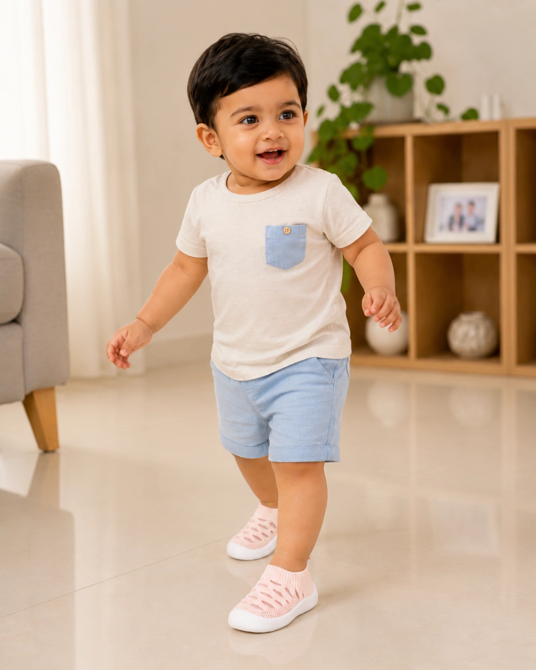 Pink Baby Sock Shoes